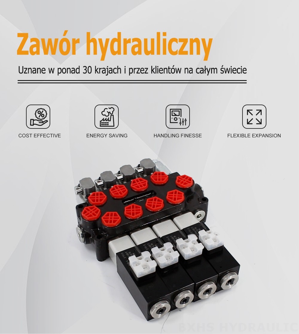 Q45 Elektromagnes i ręczna 4 Szpule Zawór sterujący jednoczęściowy